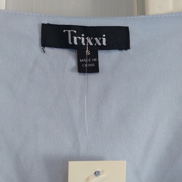 Francesca's Trixxi Light Blue Tie Front Blouse S - Picture 8 of 14